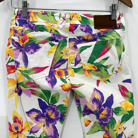 Big Star 1974 Jeans Pants Womens Alex Mid Rise Skinny Floral Multicolor 27R - Picture 4 of 12